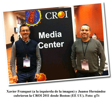 Xavier Franquet (a la izquierda de la imagen) y Juanse Hernández cubrieron la CROI 2011 desde Boston (EE UU). Foto: gTt